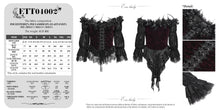 Load image into Gallery viewer, ETT04002 wine Off-shoulder three-quarter sleeve Gothic T-shirt