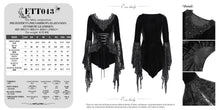 Load image into Gallery viewer, ETT043 Fake two-piece long-sleeved Gothic T-shirt with corset