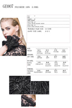 Load image into Gallery viewer, GE007 Gothic sexy women rose lace short gloves