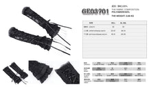 Load image into Gallery viewer, GE03701 Black Rose Flower Mid-Length Strap Gloves