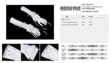 Load image into Gallery viewer, GE03702 Lolita White Rose Flower Mid-Length Ribbons Lace Gloves