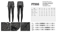 Load image into Gallery viewer, PT205 Side straps Thigh mesh women's leather trousers