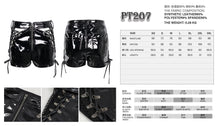 Load image into Gallery viewer, PT207 glazed Leather Stitching Diamond Mesh Strap shorts