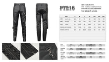 Load image into Gallery viewer, PT216 Men's faux leather trousers with zipped legs
