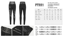 Load image into Gallery viewer, PT221 adjustable buckle waistband ripped women's pants