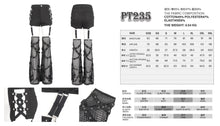 Load image into Gallery viewer, PT235 side hollow out rhombus mesh and herringbone pattern decoration Suspender trousers