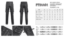 Load image into Gallery viewer, PT24401 Steampunk brush-off leather trousers