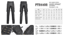 Load image into Gallery viewer, PT24402 Brown Steampunk brush-off leather trousers