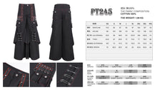 Load image into Gallery viewer, PT245 Twill material contrasting red thick thread wide leg men's pants