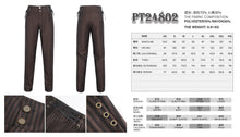 Load image into Gallery viewer, PT24802 COFFEE Steampunk striped suit trousers