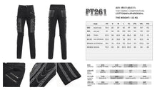 Load image into Gallery viewer, PT261 Punk side drawstring twill men's trousers