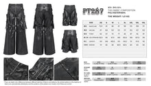 Load image into Gallery viewer, PT287 Pleated faux leather woven punk wide-leg pants