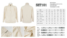 Load image into Gallery viewer, SHT101 Apricot Cotton Linen Jacquard Stand Collar Men's Shirt