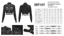 Load image into Gallery viewer, SHT107 Leather paneled rivets studded shirt