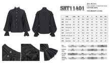Load image into Gallery viewer, SHT11401 Steampunk Distressed Women Long Sleeve Shirt