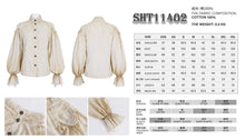 Load image into Gallery viewer, SHT11402 Steampunk Distressed Women Long Sleeve Shirt