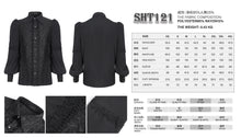 Load image into Gallery viewer, SHT121 Gothic men lantern sleeve floral shirt