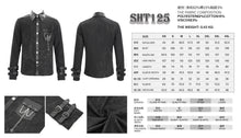 Load image into Gallery viewer, SHT125 Punk pleated stand collar long sleeve shirts