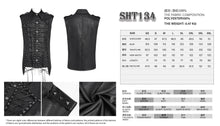 Load image into Gallery viewer, SHT134 Snake-print faux leather woven punk shirts