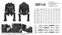 Load image into Gallery viewer, SHT143 Long-sleeved faux leather shirt with random lines patterns