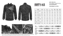 Load image into Gallery viewer, SHT145 Punk two-tone random pattern shirt with 3D pocket