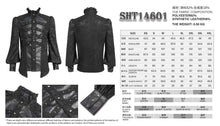 Load image into Gallery viewer, SHT14601 Black Gothic two-tone cashew jacquard long-sleeved shirt