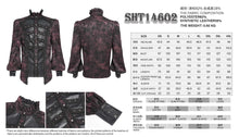 Load image into Gallery viewer, SHT14602 Dark red Gothic two-tone cashew jacquard long-sleeved shirts