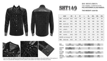 Load image into Gallery viewer, SHT149 Embossed Velvet Gothic Long Sleeve Shirt