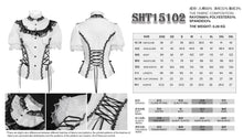 Load image into Gallery viewer, SHT15102 Lolita Shimmer Chiffon Pleated Short-Sleeve Blouse