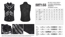 Load image into Gallery viewer, SHT155 Gold-Stamped Twill Sleeveless Punk Shirts