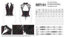 Load image into Gallery viewer, SHT161 Gothic V-Neck Backless Cropped T-Shirt with Eyelash Lace Shoulders