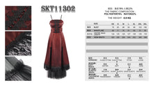 Load image into Gallery viewer, SKT11302 red Gothic tube top layered full dress