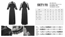 Load image into Gallery viewer, SKT172 Gothic High Slit Lace Asymmetric Long Dress