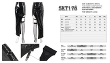 Load image into Gallery viewer, SKT178 Irregular patent leather skirt
