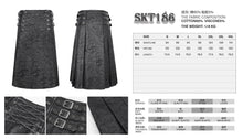Load image into Gallery viewer, SKT186 Punk crackled leather men's kilt