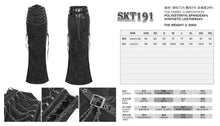 Load image into Gallery viewer, SKT191 Punk side seams high-waisted skirt with split