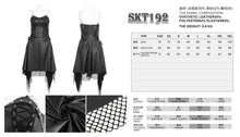 Load image into Gallery viewer, SKT192 Punk slightly shiny leather heart-shaped chain suspender dress