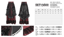 Load image into Gallery viewer, SKT19802 Black and red Gothic Paisley High Waist Skirt