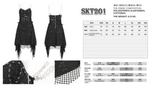 Load image into Gallery viewer, SKT201 Distressed knitted rhombus mesh heart-shaped suspender dress