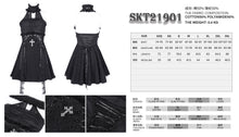 Load image into Gallery viewer, SKT21901 black lolita halterneck tunic dress