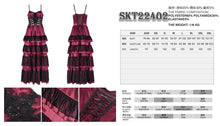 Load image into Gallery viewer, SKT22402 red party Gothic long suspender dress