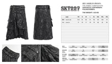 Load image into Gallery viewer, SKT227 Punk Men's Wrinkled Leather kilt