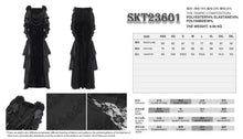 Load image into Gallery viewer, SKT23601 Black Gothic embossed velvet fishtail skirt