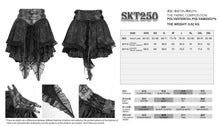 Load image into Gallery viewer, SKT250 Punk-Style Two-Tone Woven and Organza Paneled Mini Skirt
