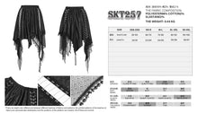 Load image into Gallery viewer, SKT257 Distressed Rib-Knit Irregular Mesh Patchwork Punk-Style Mini Skirt