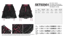 Load image into Gallery viewer, SKT25901 Sequined Mesh and Flat Grid-Paneled Lolita Miniskirt