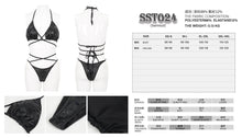 Load image into Gallery viewer, SST024 Pentagram Print lace up Swimsuit Set