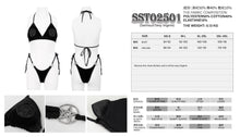 Load image into Gallery viewer, SST02501 Black Pentagram Velvet sexy lingerie