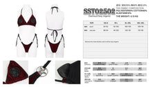 Load image into Gallery viewer, SST02502 red Pentagram Velvet sexy lingerie