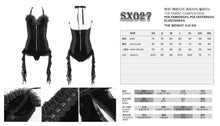 Load image into Gallery viewer, SX027 Gothic Velvet Lace mesh Sexy lingerie Bodysuit